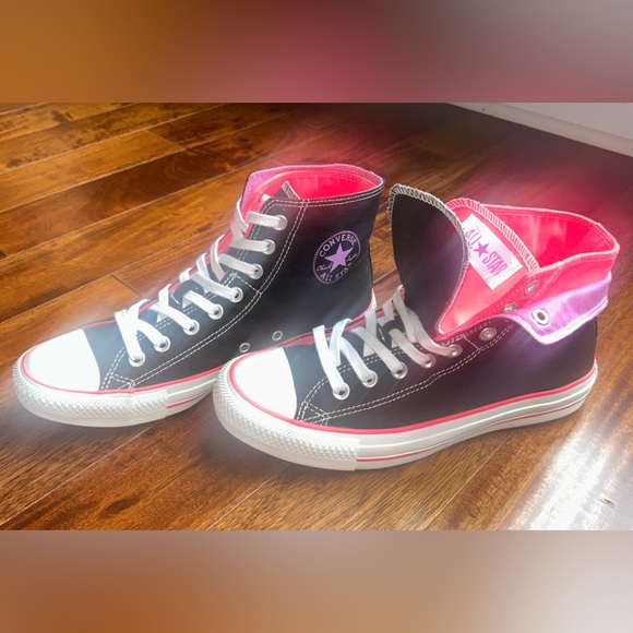 Converse All Star Chuck Taylor Double Layer and Tongue Hi Top Sneakers - Picture 9 of 11